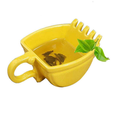 3D Yellow Excavator Mug