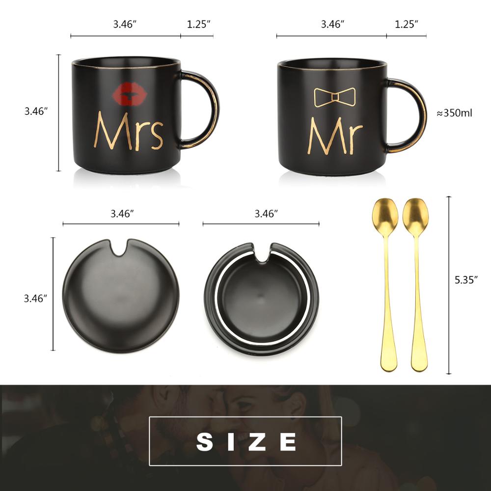 Mr and Mrs Coffee Mugs Set Perfect Gift-Set for Engagement