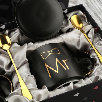 Mr and Mrs Coffee Mugs Set Perfect Gift-Set for Engagement