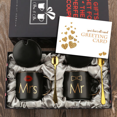 Mr and Mrs Coffee Mugs Set Perfect Gift-Set for Engagement