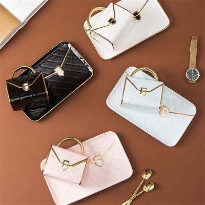 TeaLux - Handbag-Shaped Creative Mug With Saucer & Spoon