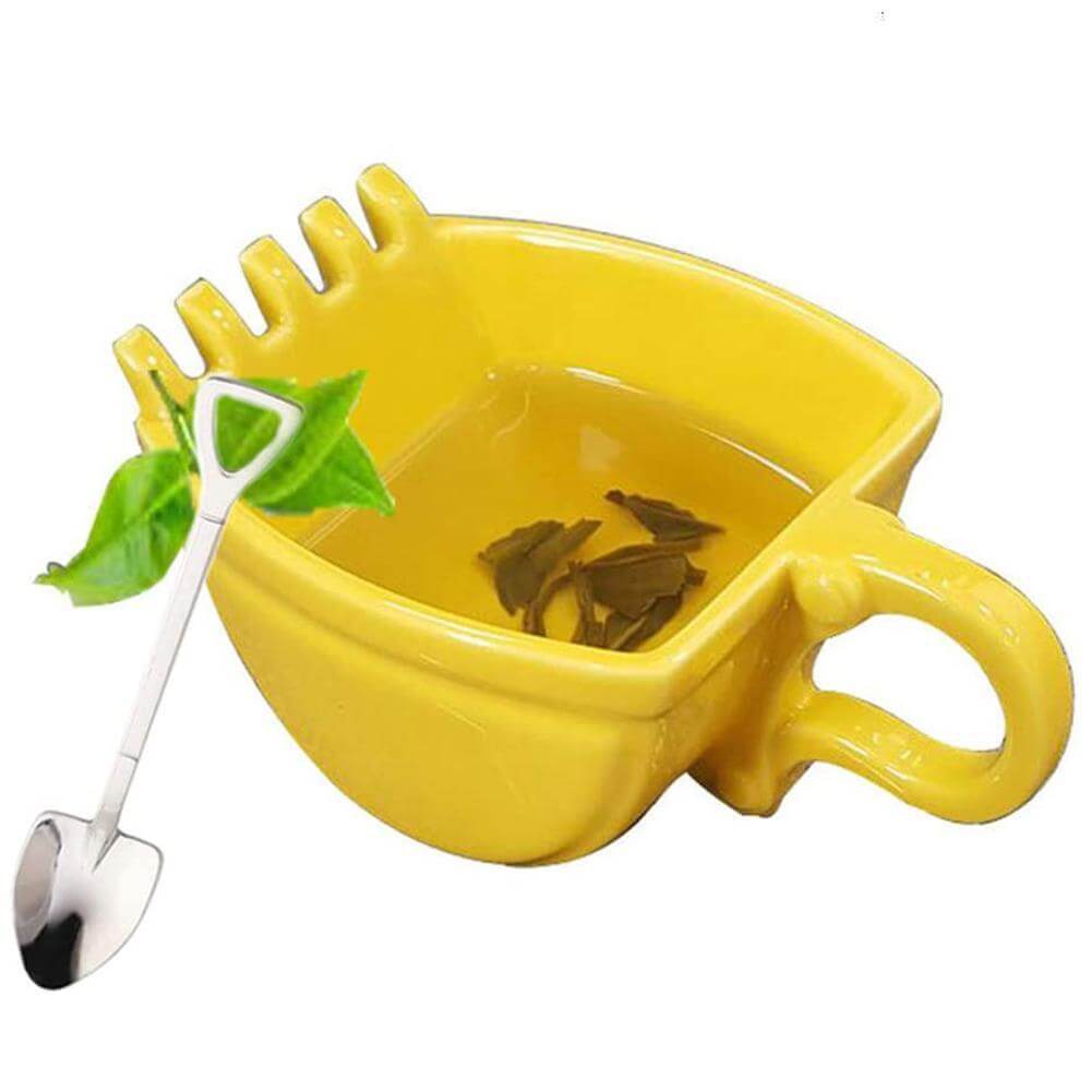 3D Yellow Excavator Mug