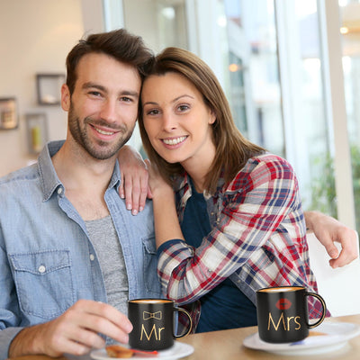 Mr and Mrs Coffee Mugs Set Perfect Gift-Set for Engagement
