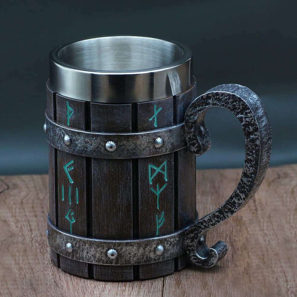 Oak Barrel Beer Mug