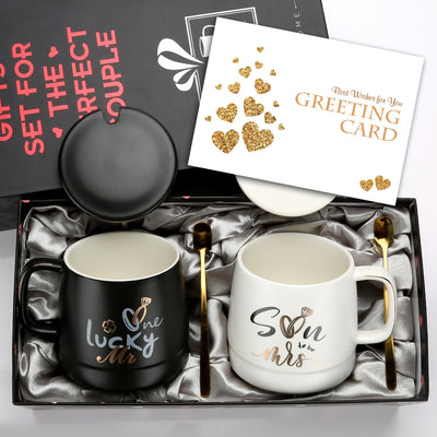 Mr and Mrs Coffee Mugs Set Perfect Gift-Set for Engagement
