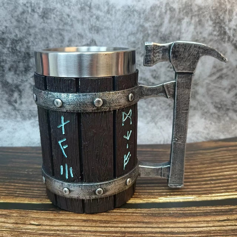 Oak Barrel Beer Mug