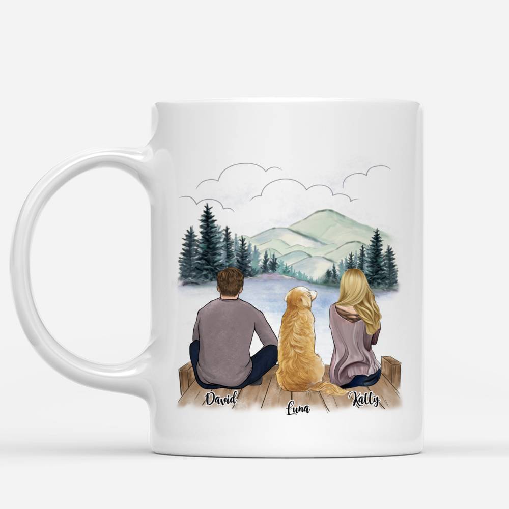 Couple and Dogs Man Women Personalized Mug