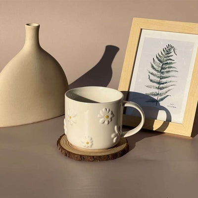 Flower Embossed Mug