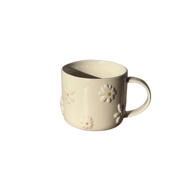 Flower Embossed Mug