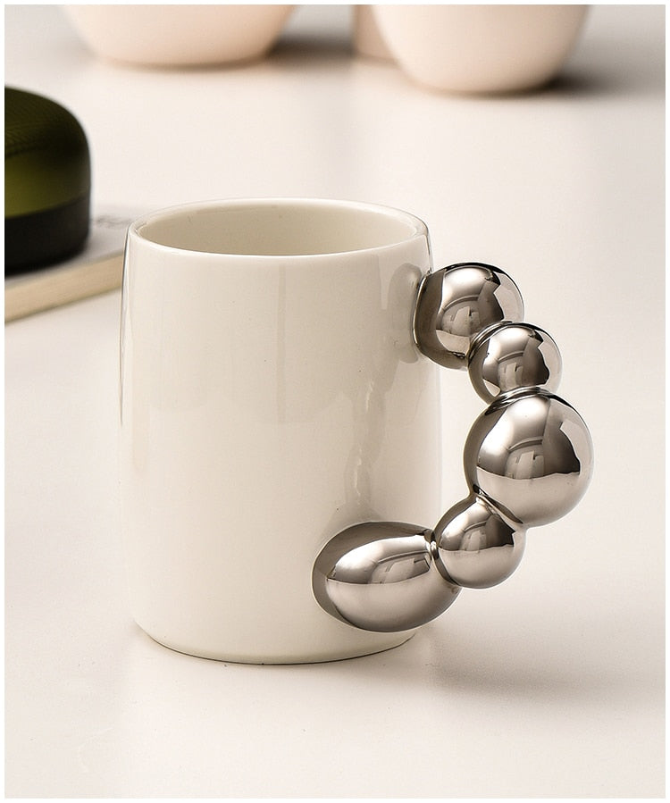 Gold Silver Ball Handle Mugs