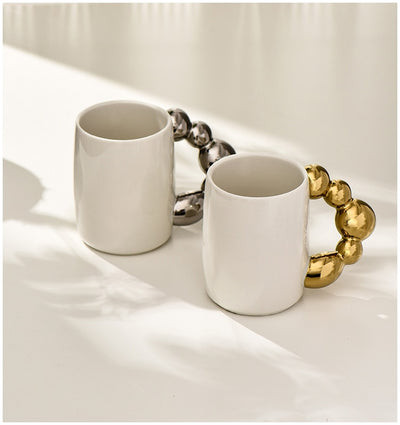 Gold Silver Ball Handle Mugs