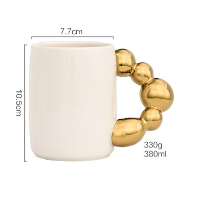 Gold Silver Ball Handle Mugs
