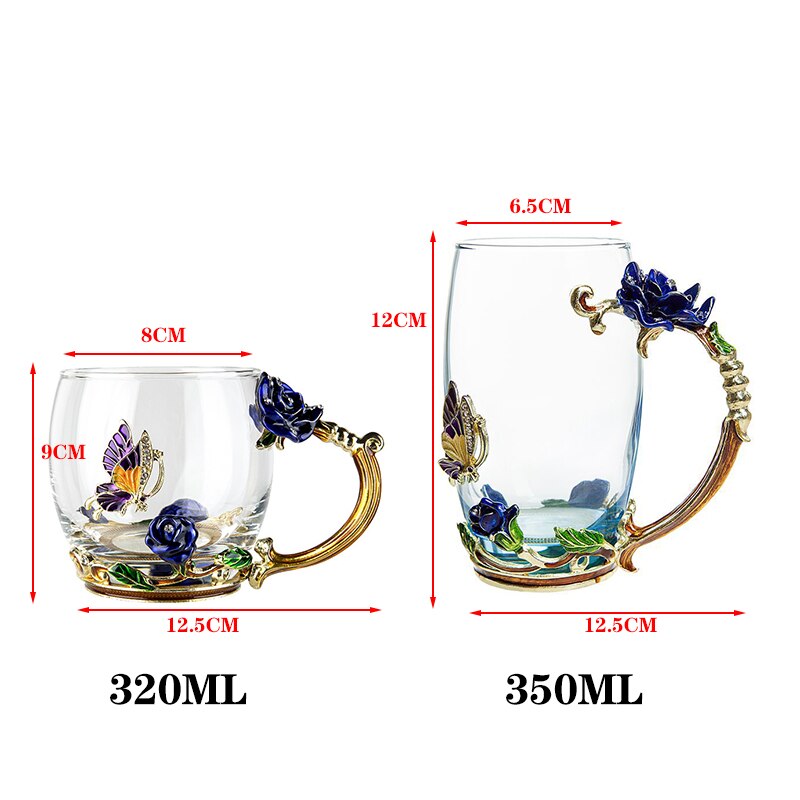 Enamel Crystal Tea Mug