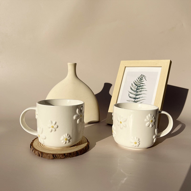 Flower Embossed Mug