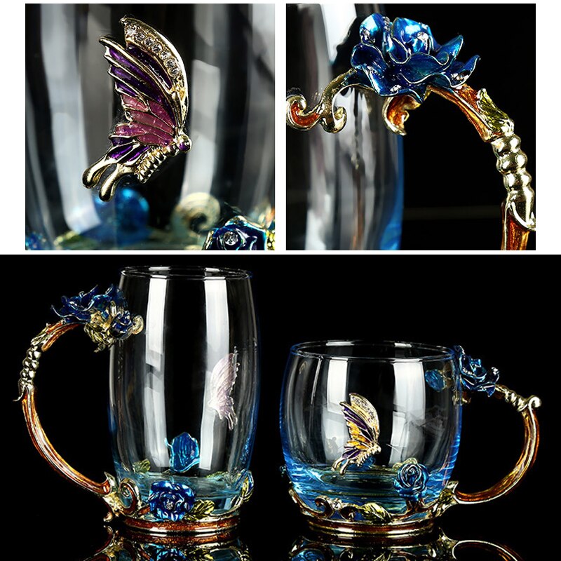 Enamel Crystal Tea Mug