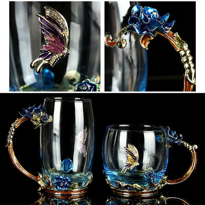 Enamel Crystal Tea Mug