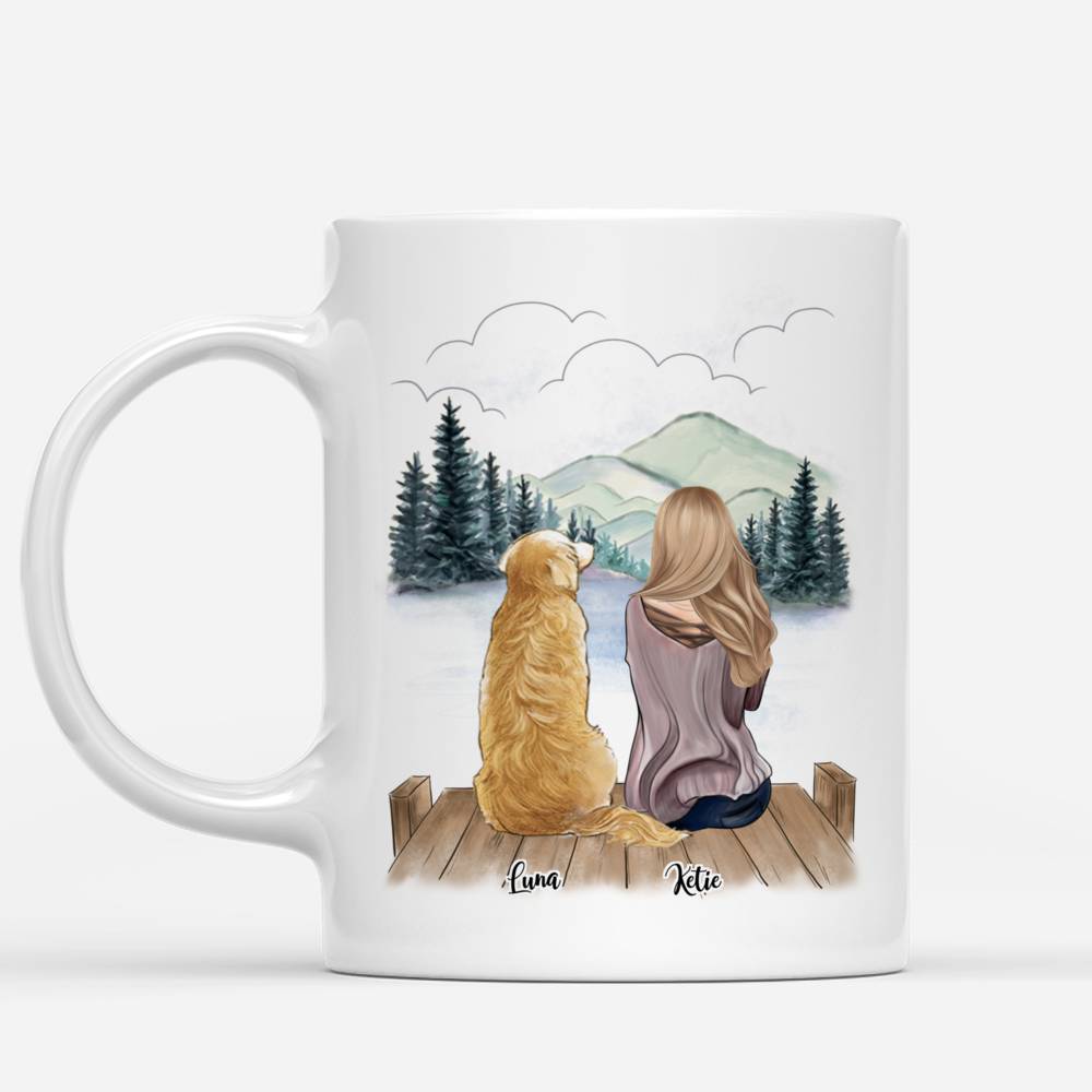 Couple and Dogs Man Women Personalized Mug