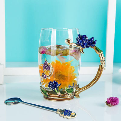 Enamel Crystal Tea Mug