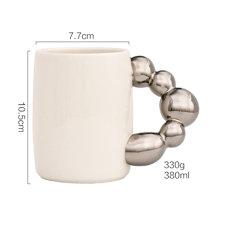 Gold Silver Ball Handle Mugs