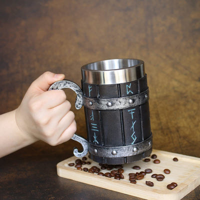 Oak Barrel Beer Mug