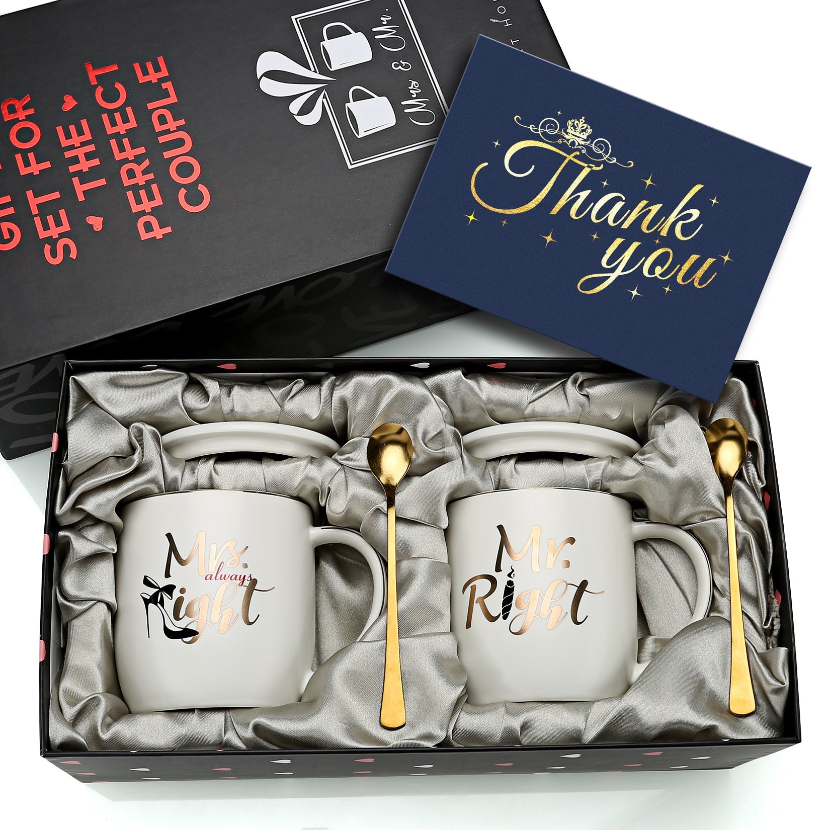 Mr and Mrs Coffee Mugs Set Perfect Gift-Set for Engagement
