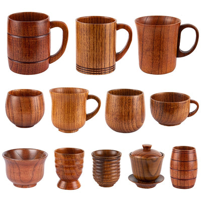 Wooden Big Belly Cups Handmade