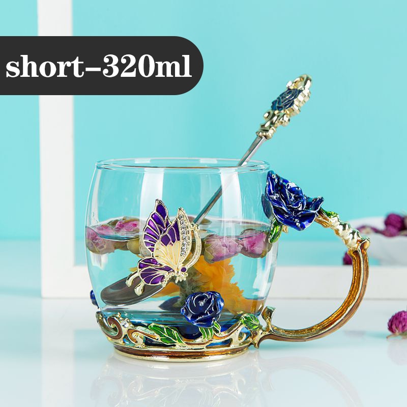 Enamel Crystal Tea Mug