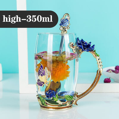 Enamel Crystal Tea Mug