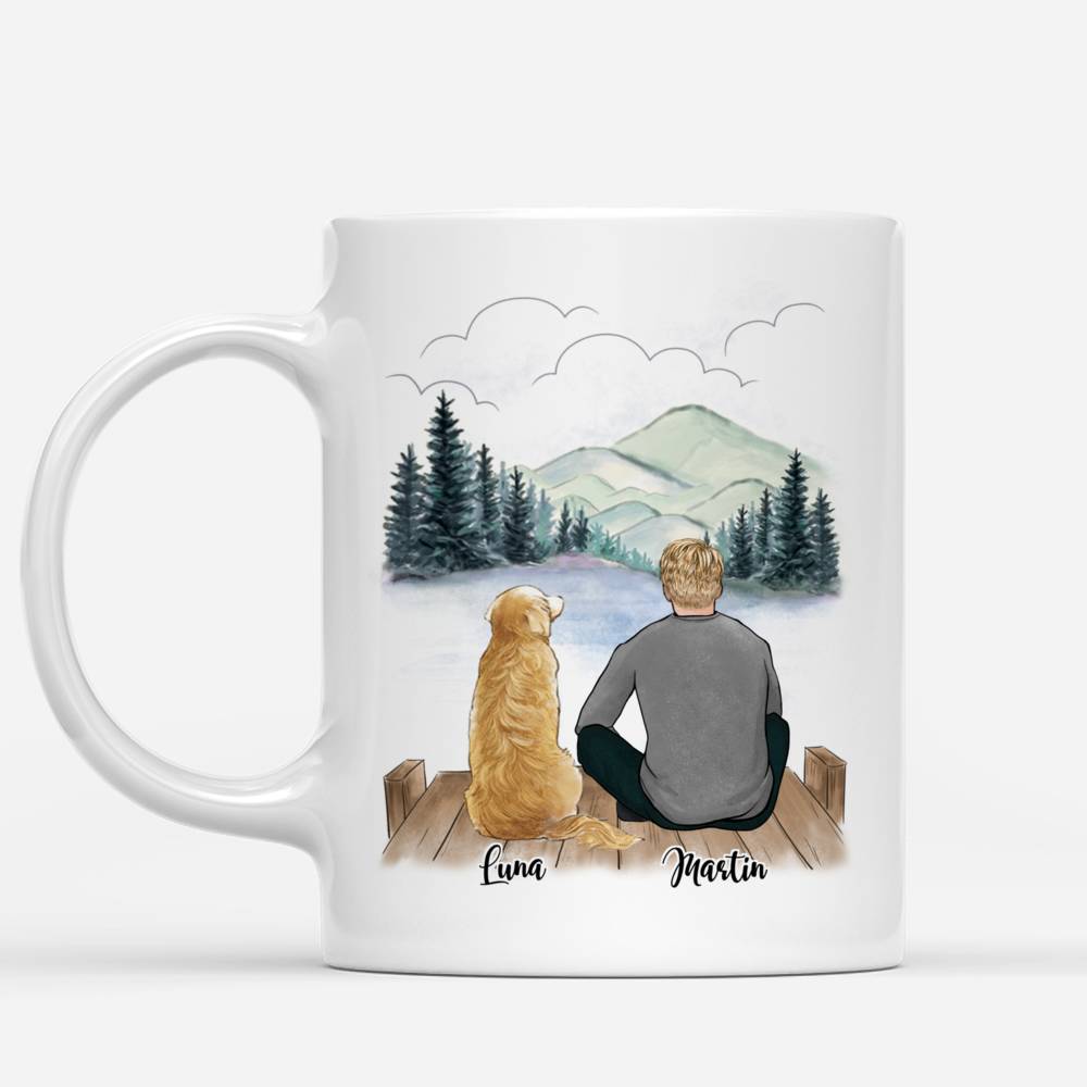 Couple and Dogs Man Women Personalized Mug