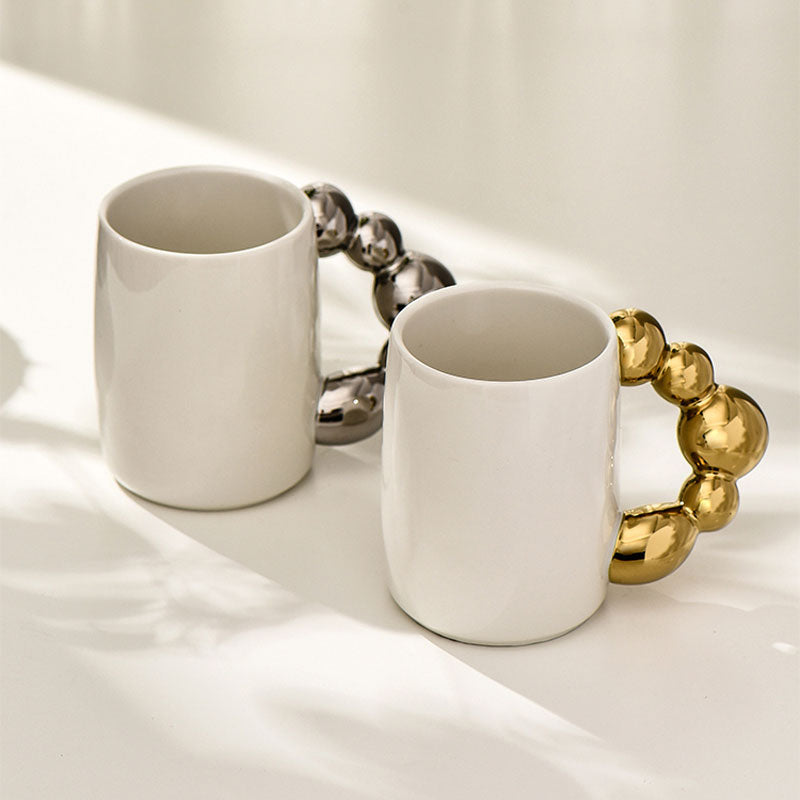 Gold Silver Ball Handle Mugs