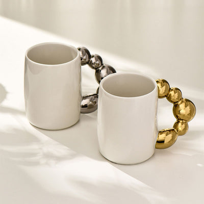 Gold Silver Ball Handle Mugs