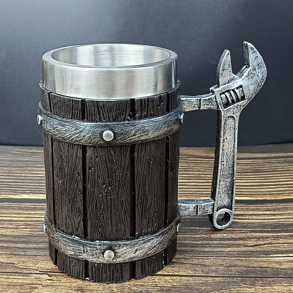 Oak Barrel Beer Mug