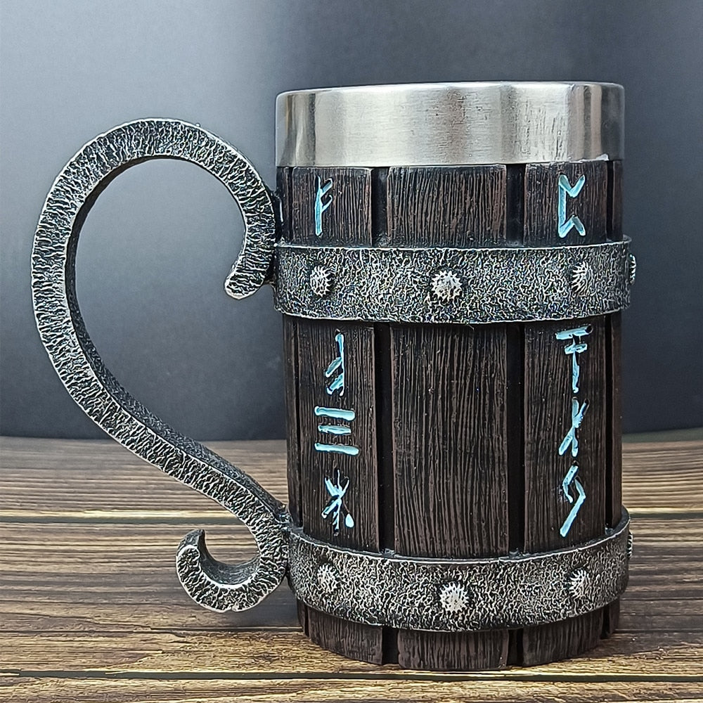 Oak Barrel Beer Mug