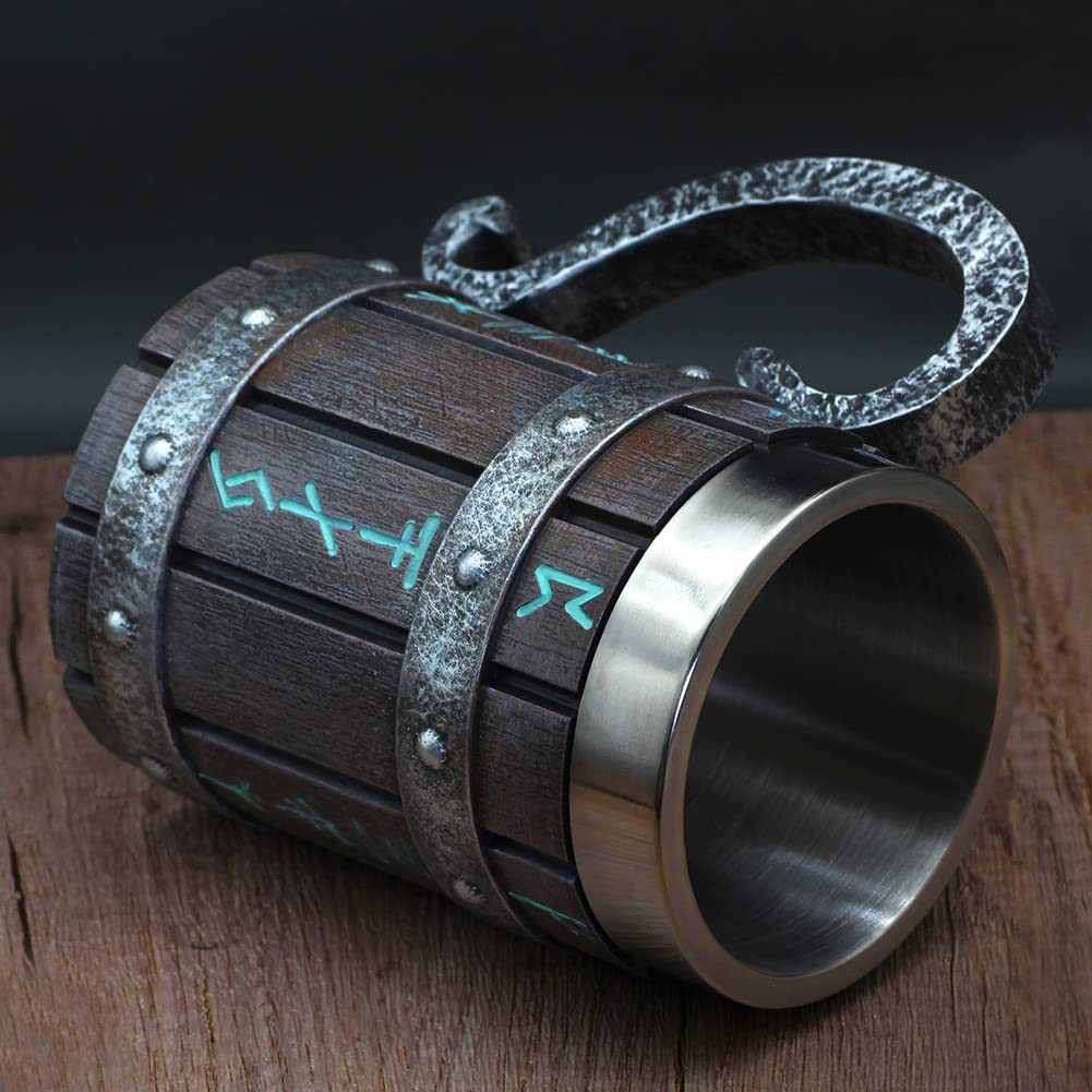 Oak Barrel Beer Mug