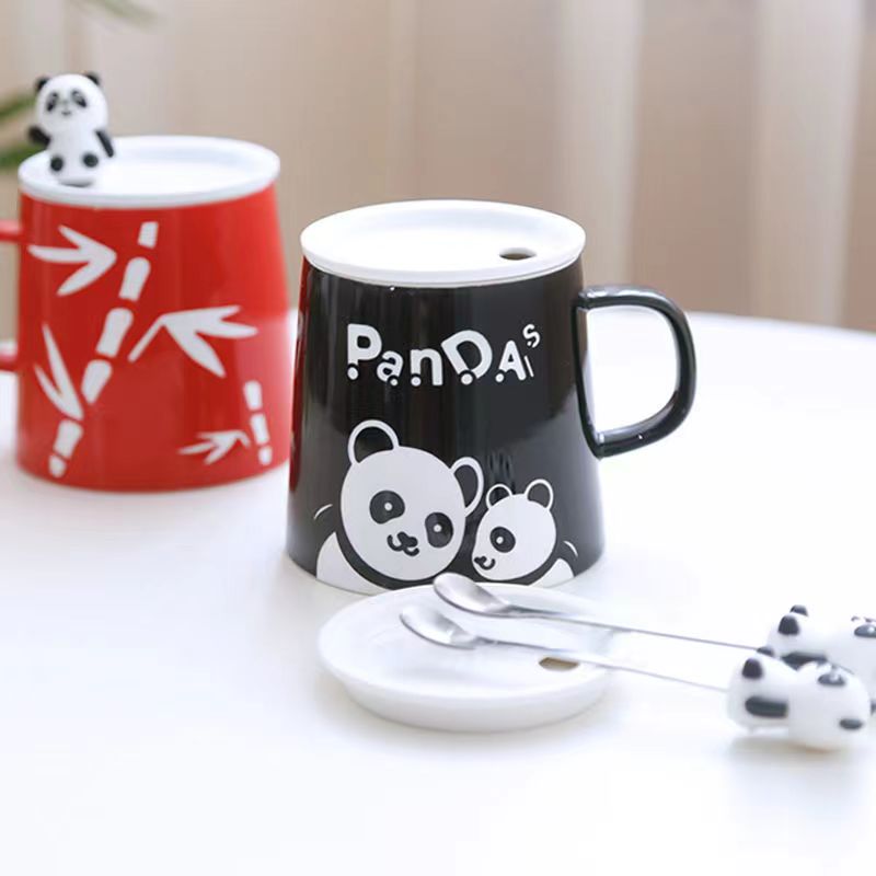 460ml Unique design panda pattern Ceramic mug