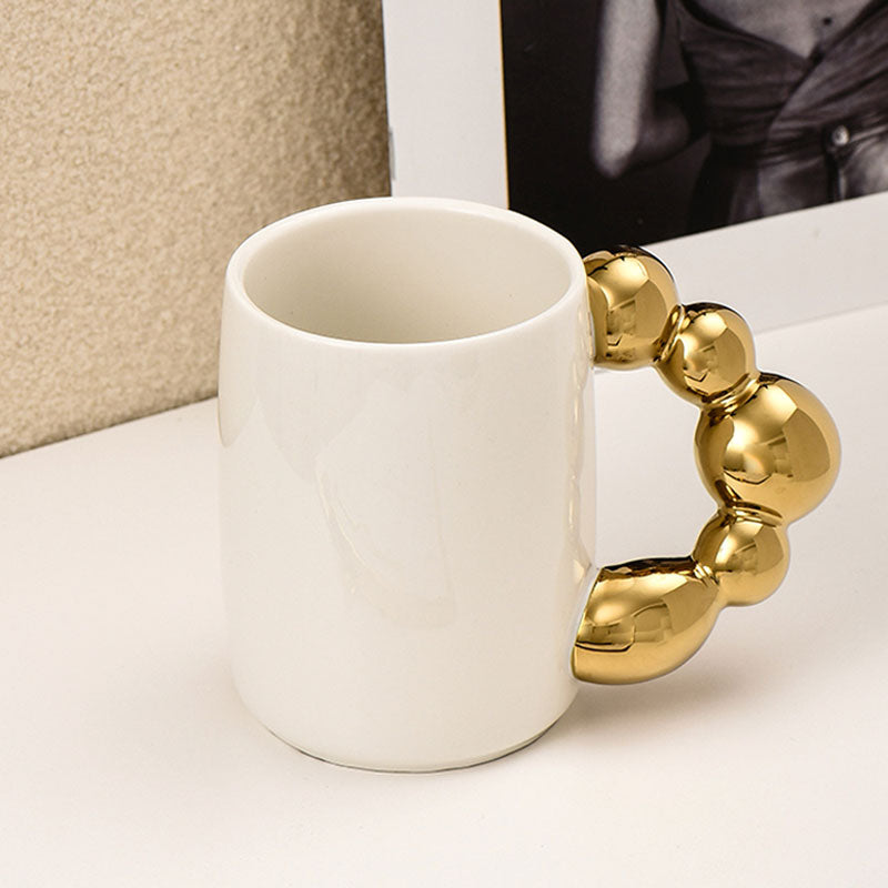 Gold Silver Ball Handle Mugs