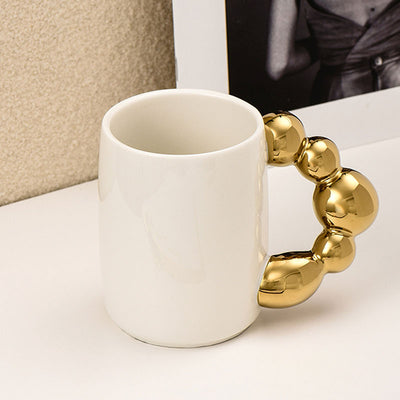 Gold Silver Ball Handle Mugs