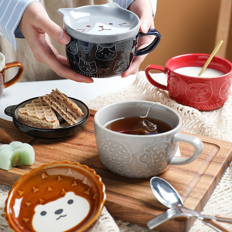 Ceramics Cute Cat Cup