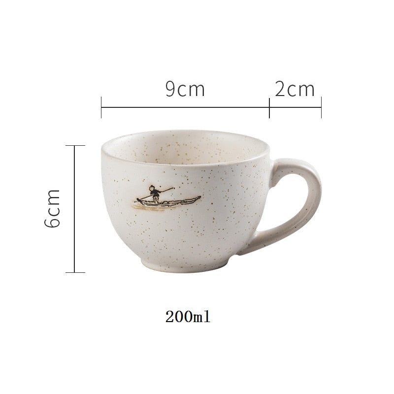 Chinese retro personality Ceramic teacup
