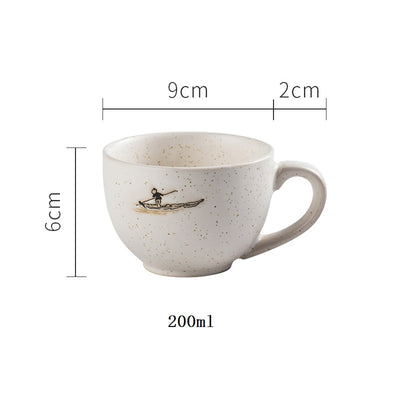 Chinese retro personality Ceramic teacup