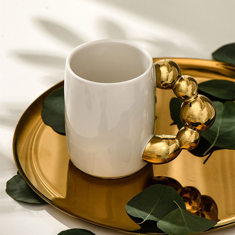 Gold Silver Ball Handle Mugs
