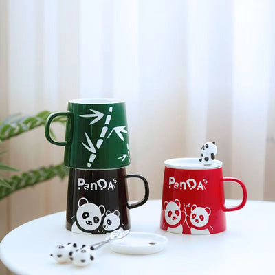 460ml Unique design panda pattern Ceramic mug