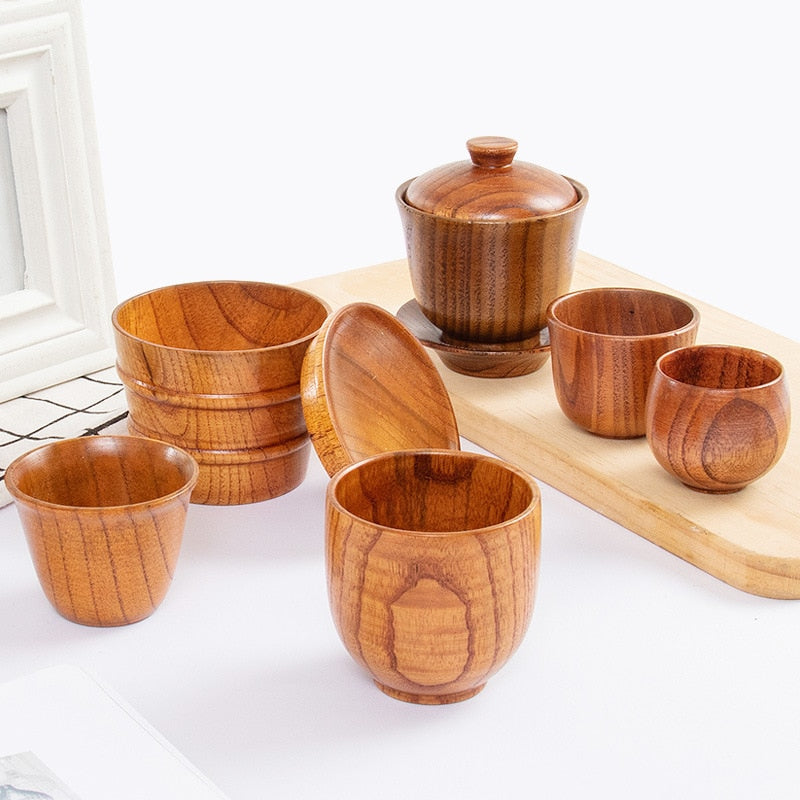 Wooden Big Belly Cups Handmade