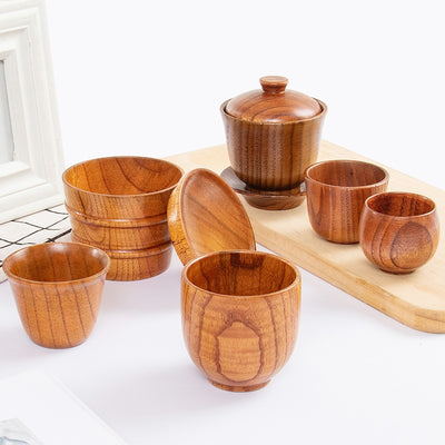 Wooden Big Belly Cups Handmade